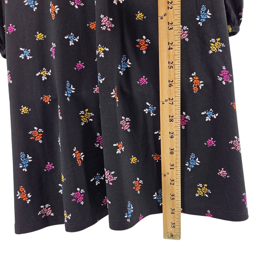 Boden Black Dainty Floral Wrap Dress Long Sleeve V Neck Midi Pockets 8P‎ - Picture 7 of 12